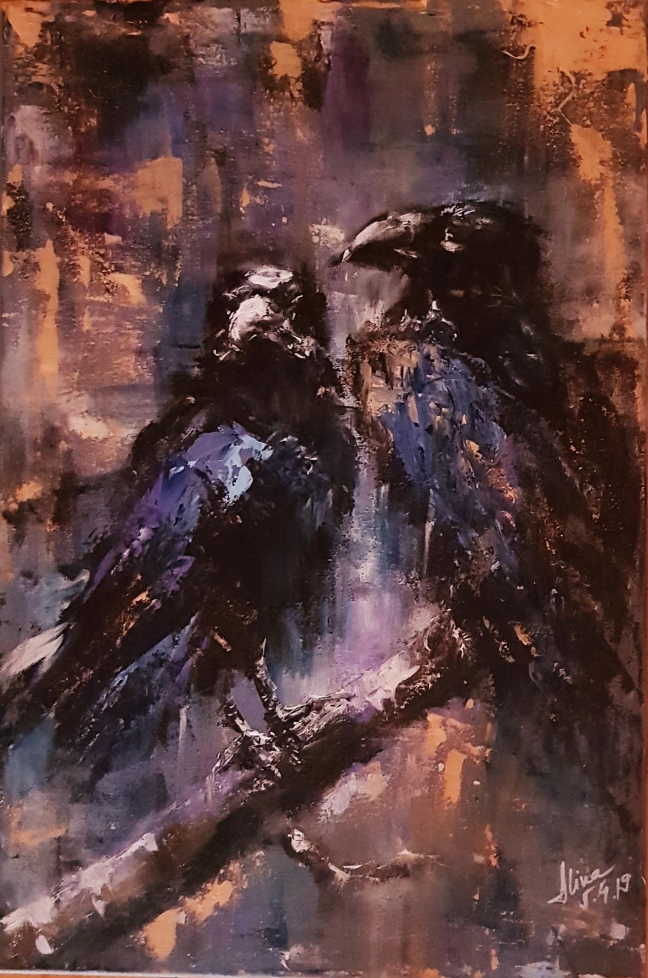 ArteDiAlina.com painting: Father & daughter